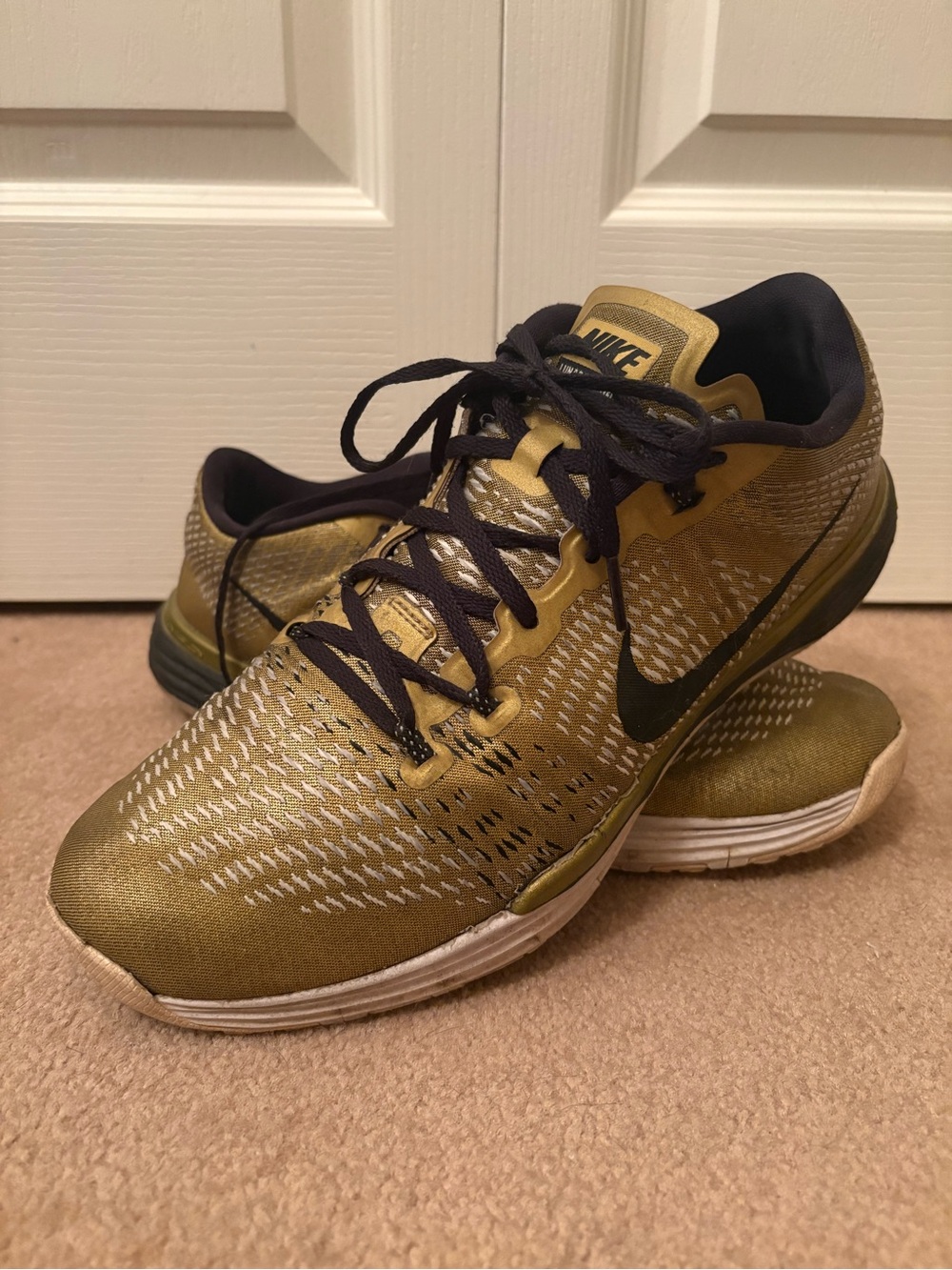 Nike Men’s Gold and Black Lunar Trainer 1 Shoes